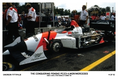 1994 Emerson Fittipaldi's Penske PC23-Ilmor Indy car in the pits at Portland. ©Marshall Pruett